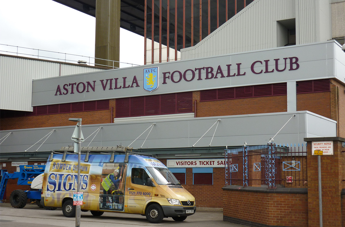 Aston Villa Football Club Bespoke Architectural External Signage