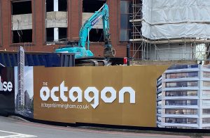 The Octagon Birmingham Hoarding External Signage Example 3